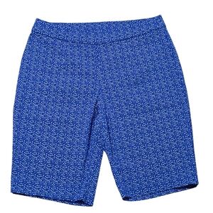 Briggs Petite Size 8 Blue And White Patterned Shorts